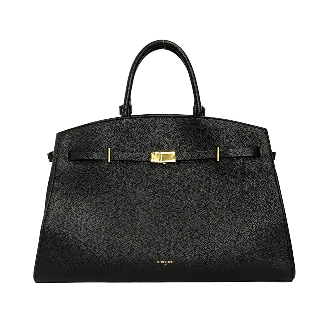 Demellier Hudson Tote Bag Black Leather #341737D66B